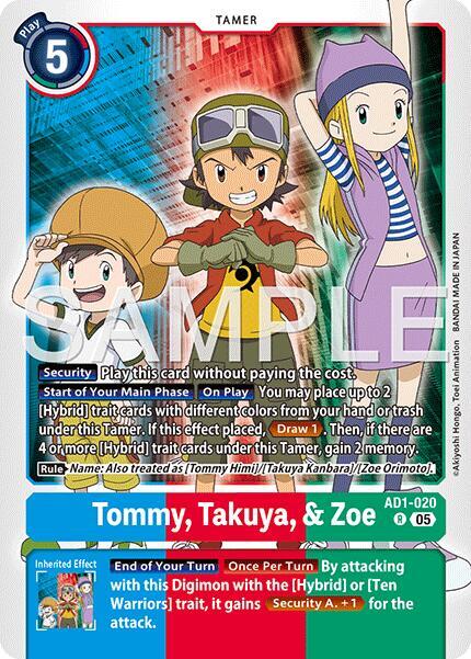Tommy, Takuya, & Zoe card image