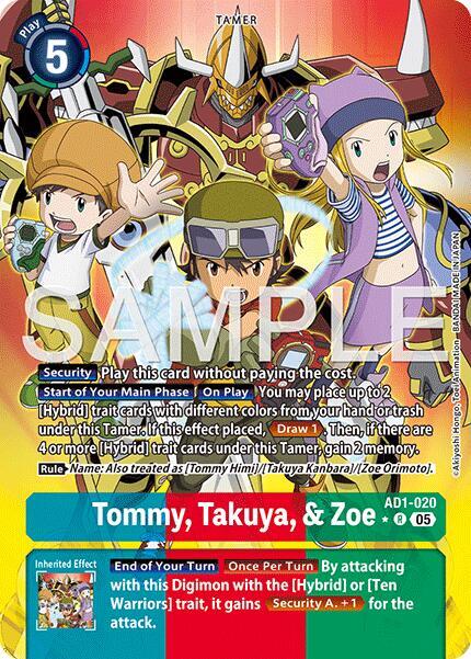 Tommy, Takuya, & Zoe (Alternate Art) card image