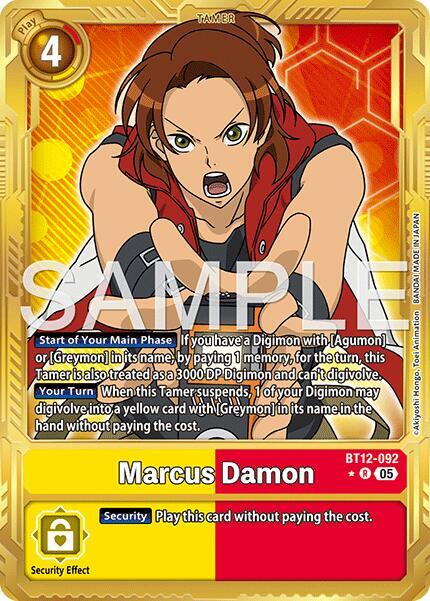 Marcus Damon - BT12-092 (Gold Border) card image