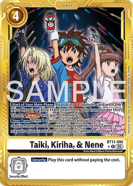 Taiki, Kiriha, & Nene (Gold Border) card image