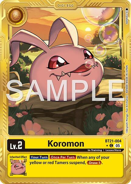 Koromon - BT21-004 (Gold Border) card image