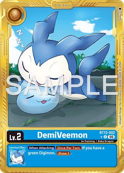 DemiVeemon - BT12-002 (Gold Border) card image
