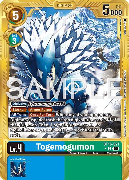 Togemogumon (Gold Border) card image
