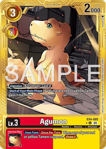 Agumon - EX4-005 (Gold Border) card image