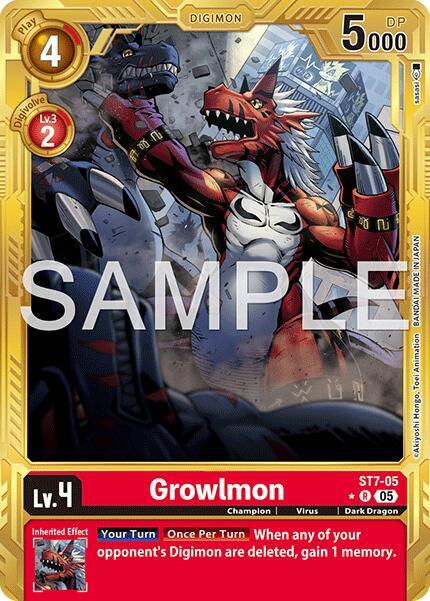 Growlmon - ST7-05 (Gold Border) card image