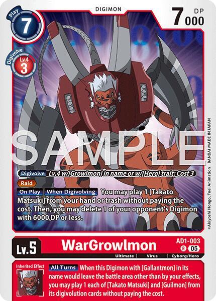 WarGrowlmon - AD1-003 card image