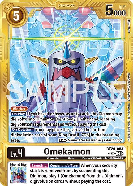 Omekamon - BT20-083 (Gold Border) card image