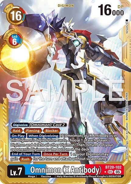 Omnimon (X Antibody) (Gold Border) card image