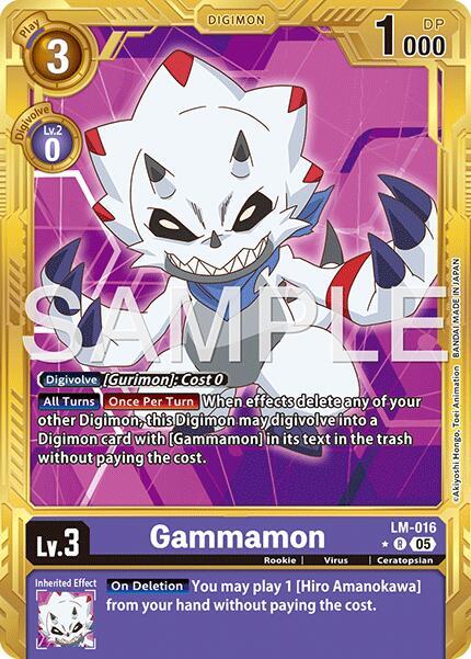 Gammamon - LM-016 (Gold Border) card image