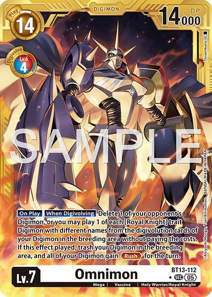 Omnimon - BT13-112 (Gold Border) card image