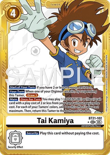 Tai Kamiya - BT21-102 (Gold Border) card image