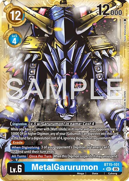 MetalGarurumon (Gold Border) card image