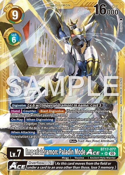 Imperialdramon: Paladin Mode ACE (Gold Border) card image
