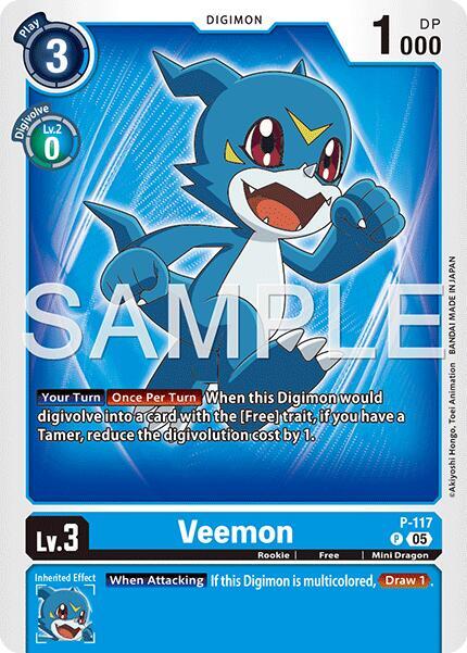 Veemon - P-117 (Reprint) card image