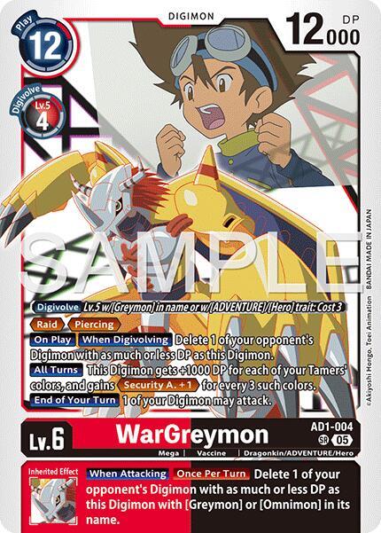 WarGreymon - AD1-004 card image