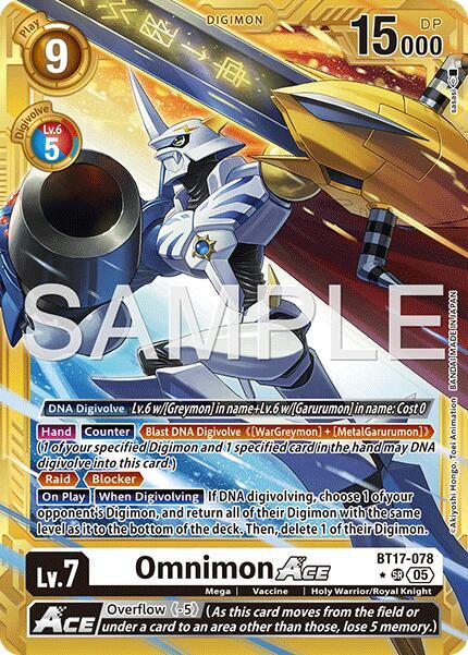 Omnimon ACE (Gold Border) card image