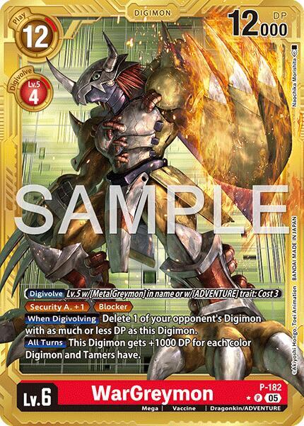 WarGreymon - P-182 (Gold Border) card image