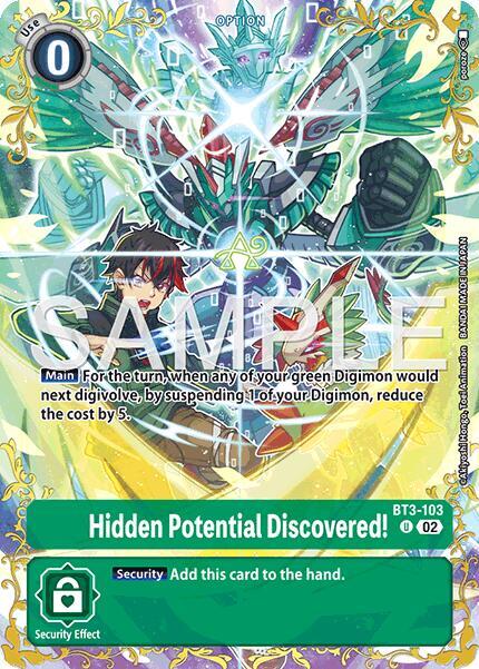 Hidden Potential Discovered! - BT3-103 (Alternate Art) card image