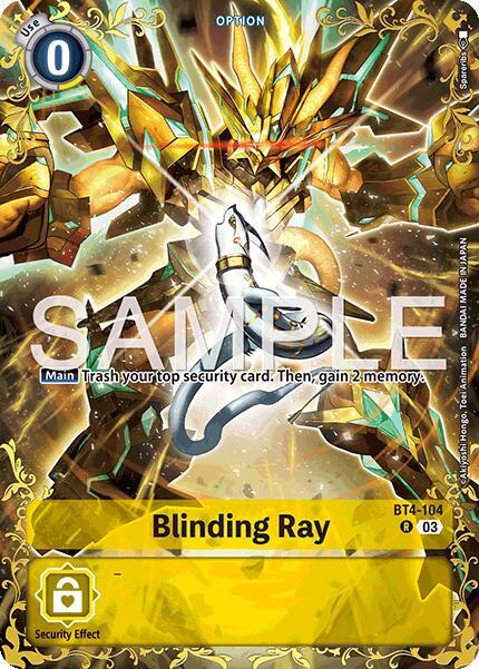 Blinding Ray - BT4-104 (Alternate Art) card image