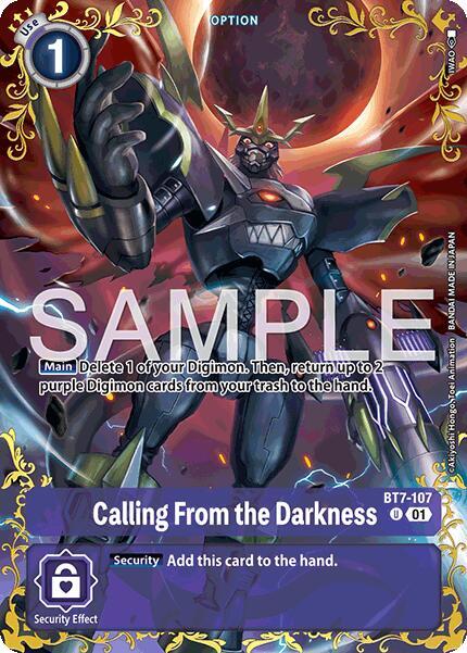 Calling From the Darkness - BT7-107 (Alternate Art) card image