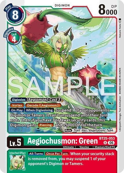 Aegiochusmon: Green card image