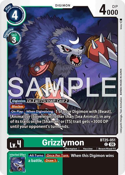 Grizzlymon - BT25-051 card image
