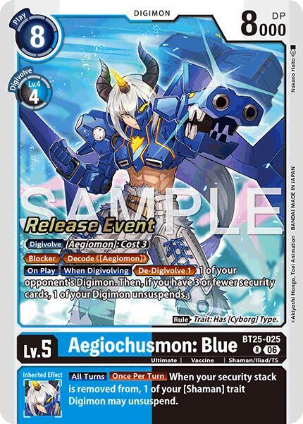 Aegiochusmon: Blue card image