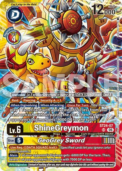 ShineGreymon // GeoGrey Sword (Dual Revolution Release Event Participant) card image