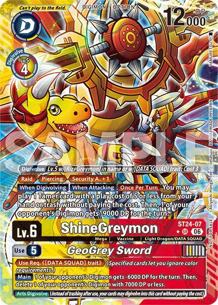 ShineGreymon // GeoGrey Sword (Dual Revolution Release Event Winner) card image