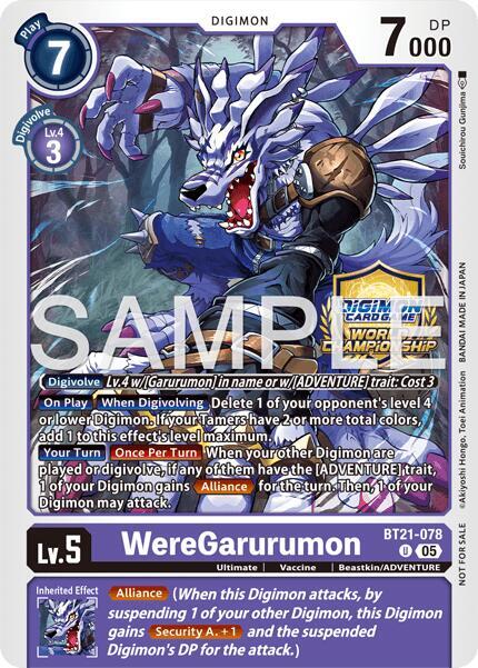 WereGarurumon (World Championship 26–27 Regionals Season 2) card image