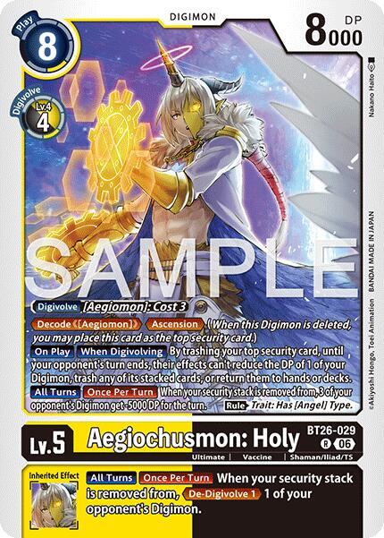 Aegiochusmon: Holy card image
