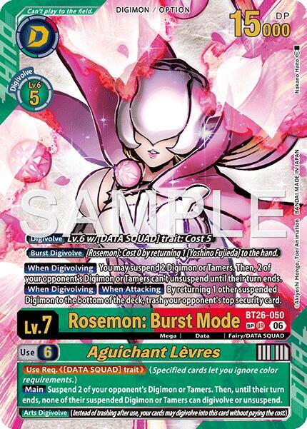 Rosemon: Burst Mode // Aguichant Levres (SP) card image