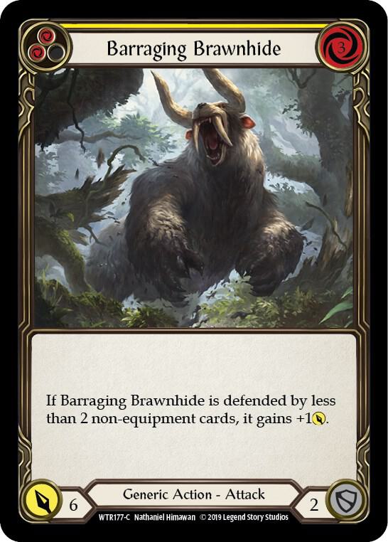Barraging Brawnhide (Yellow) card image