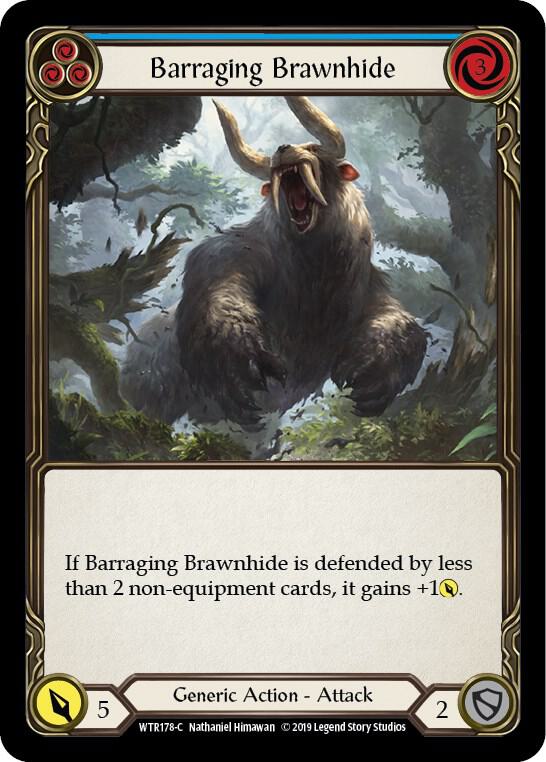 Barraging Brawnhide (Blue) card image