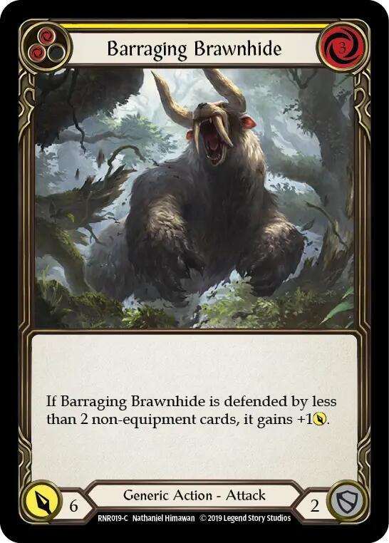 Barraging Brawnhide (Yellow) card image