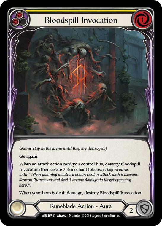 Bloodspill Invocation (Yellow) card image