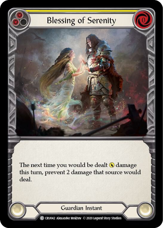 Blessing of Serenity (Yellow) card image
