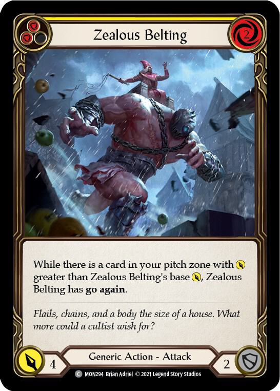 Zealous Belting (Yellow) card image