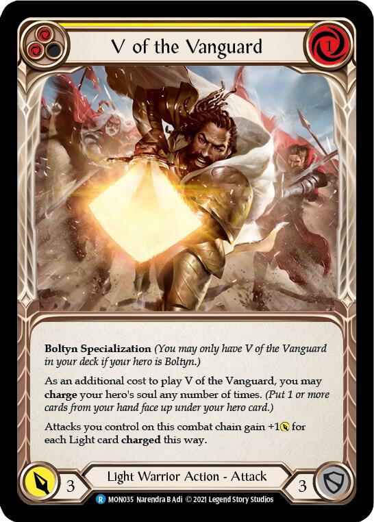 V of the Vanguard card image