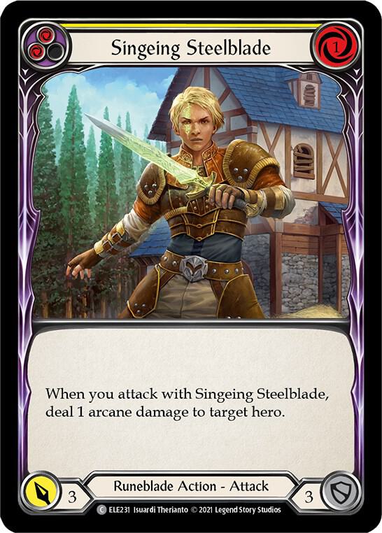 Singeing Steelblade (Yellow) card image