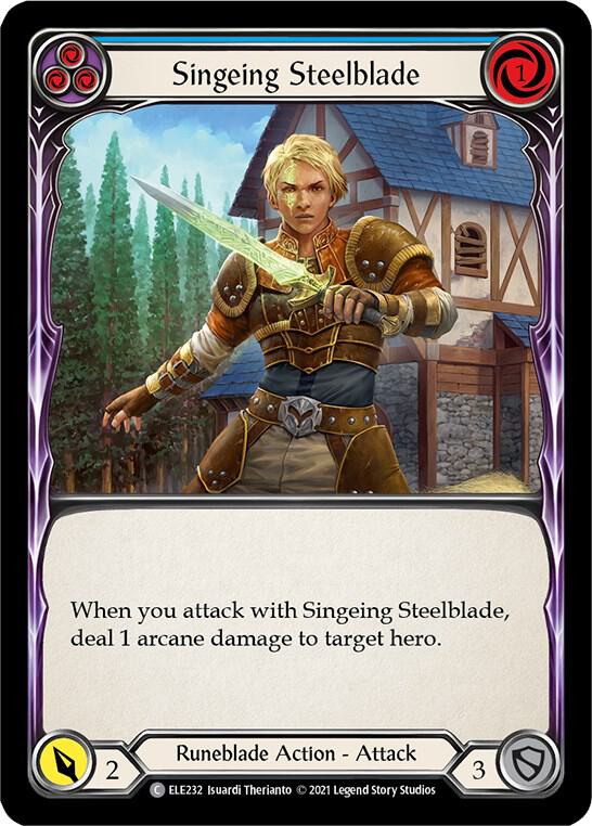 Singeing Steelblade (Blue) card image