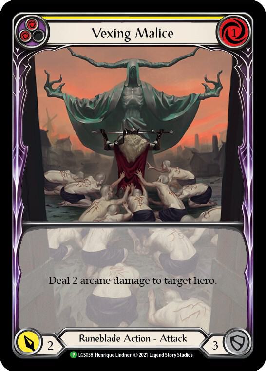 Vexing Malice (Yellow) (Extended Art) - LGS058 card image