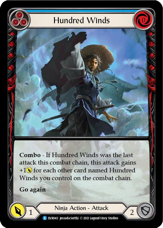 Hundred Winds (Blue) (Extended Art) card image