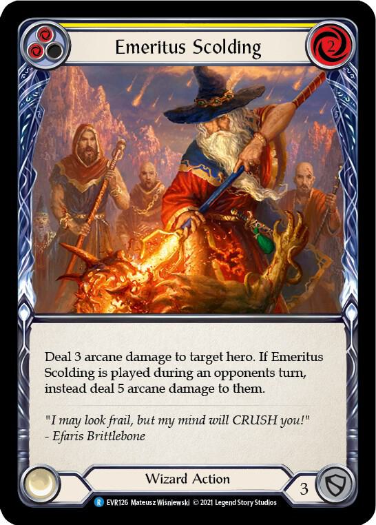 Emeritus Scolding (Yellow) card image
