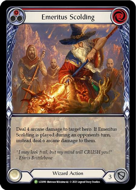 Emeritus Scolding (Red) (Extended Art) - LGS090 card image