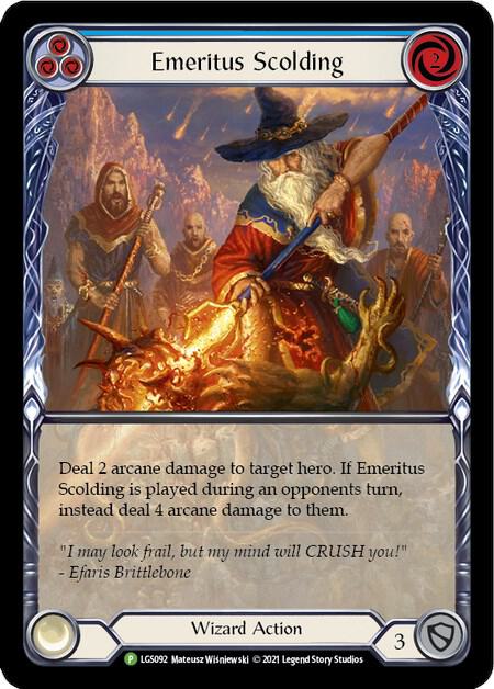 Emeritus Scolding (Blue) (Extended Art) - LGS092 card image