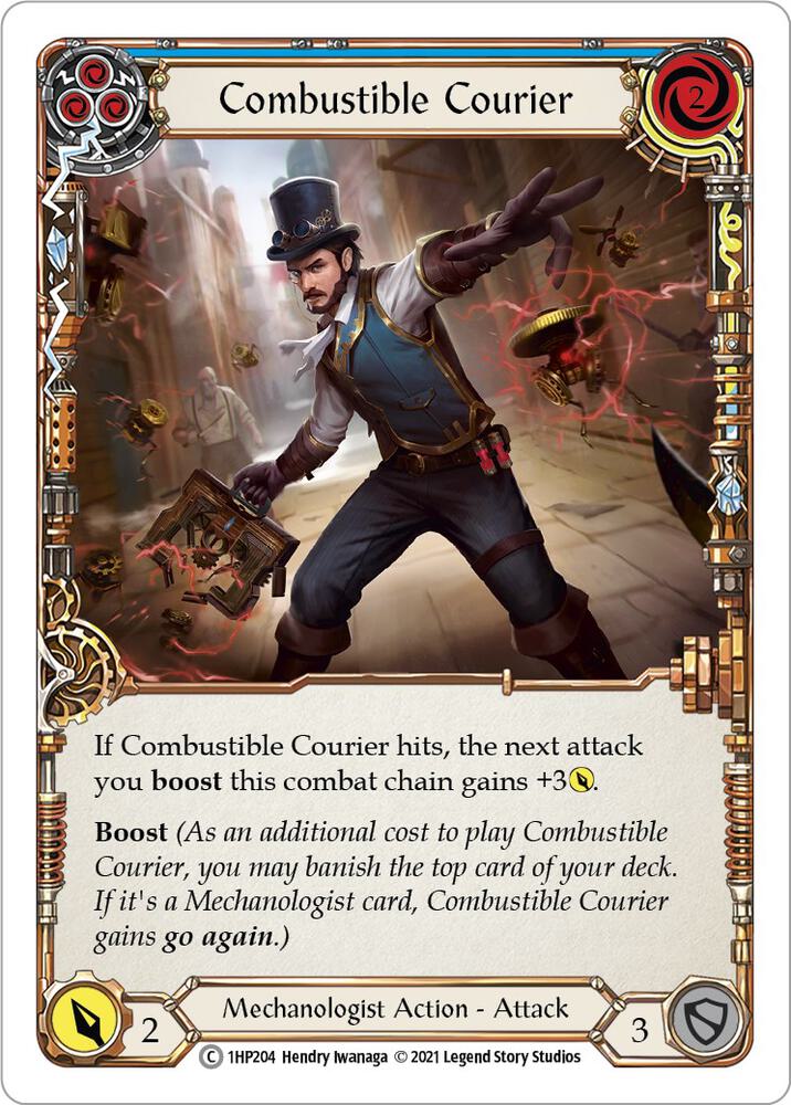Combustible Courier (Blue) card image