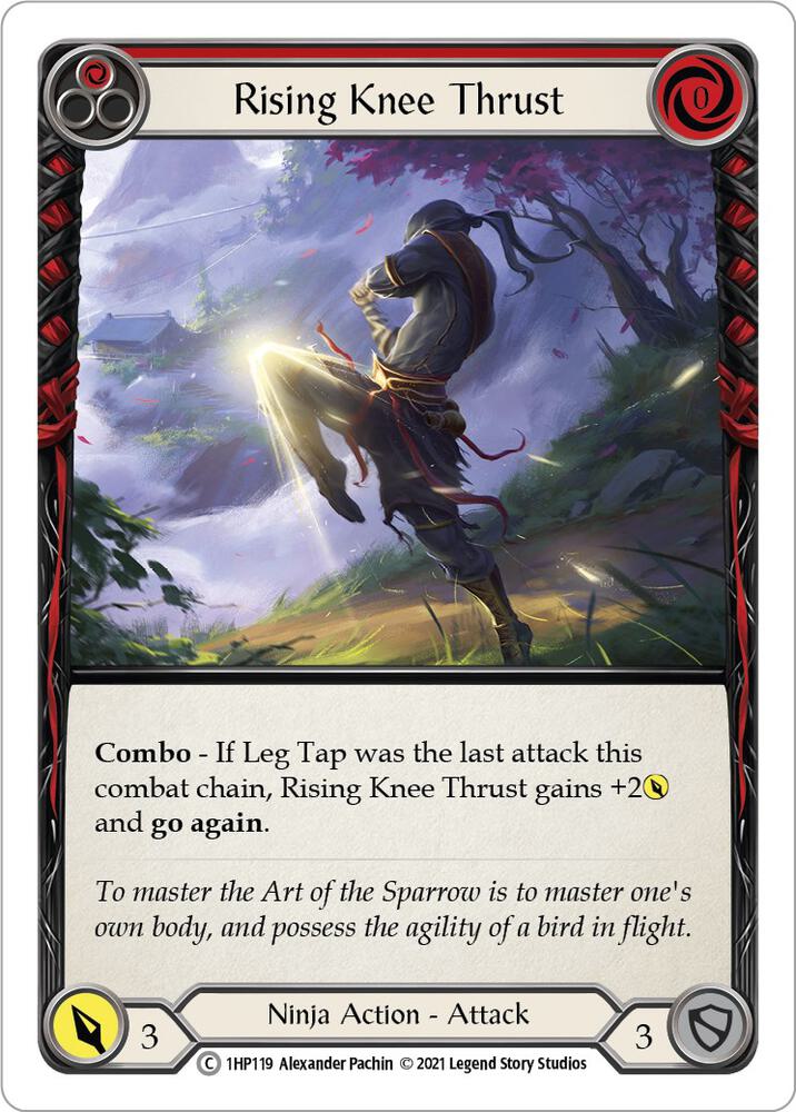 Rising Knee Thrust (Red) card image