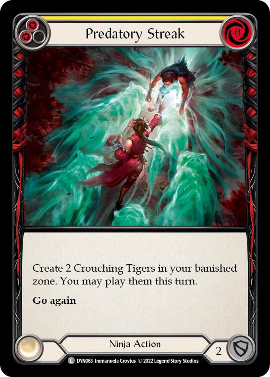 Predatory Streak (Yellow) card image