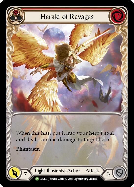 Herald of Ravages (Extended Art) (Red) -  LGS153 card image